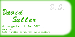 david suller business card